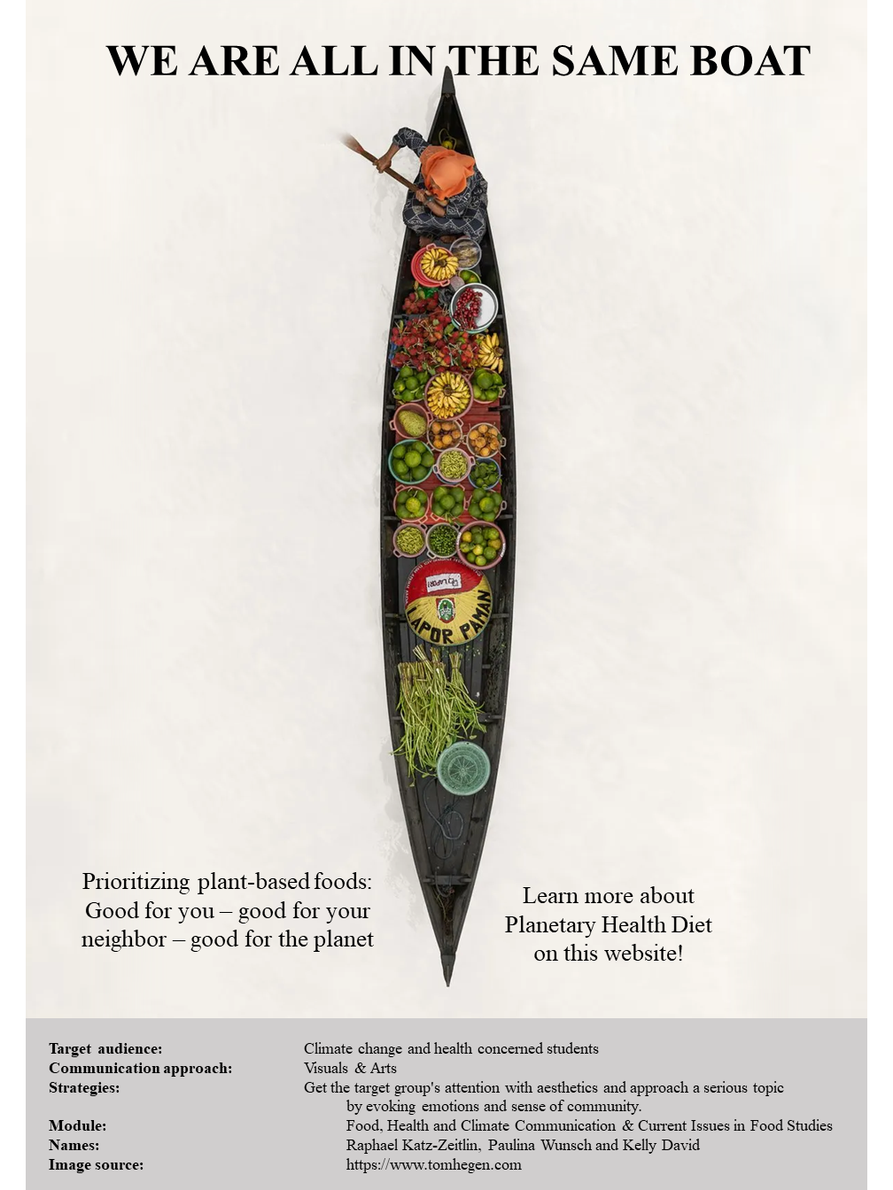 Poster: "We are all in the same boat"